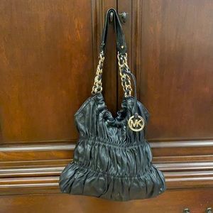 Michael Kors black leather bag